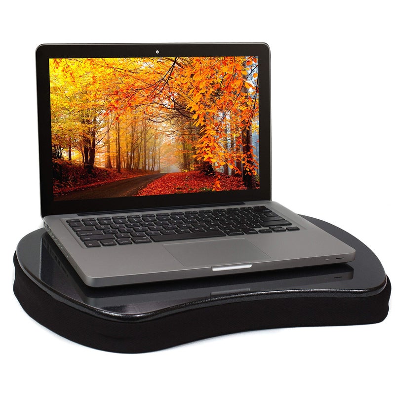 Sofia Sam Mini Lap Desk Bed Table with Memory Foam Blue Work from Home Laptop Lap Tray Travel Portable Desk Great for Reading Writing Coloring on Bed Couch Handle
