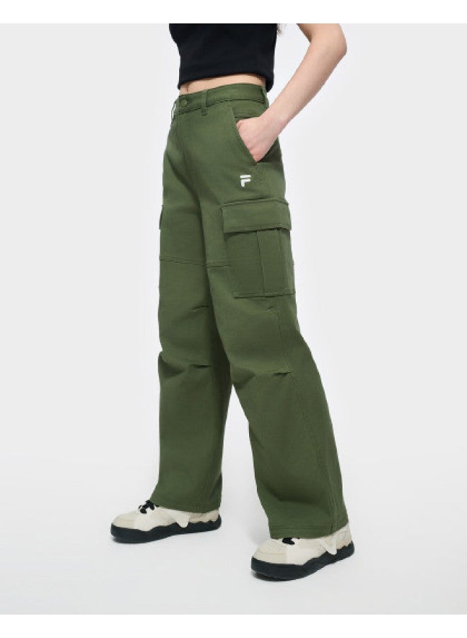 FILA Women'S Fusion Series Fashion Simple Casual Pants Loose Cargo Pants Woven Trousers - Image 1