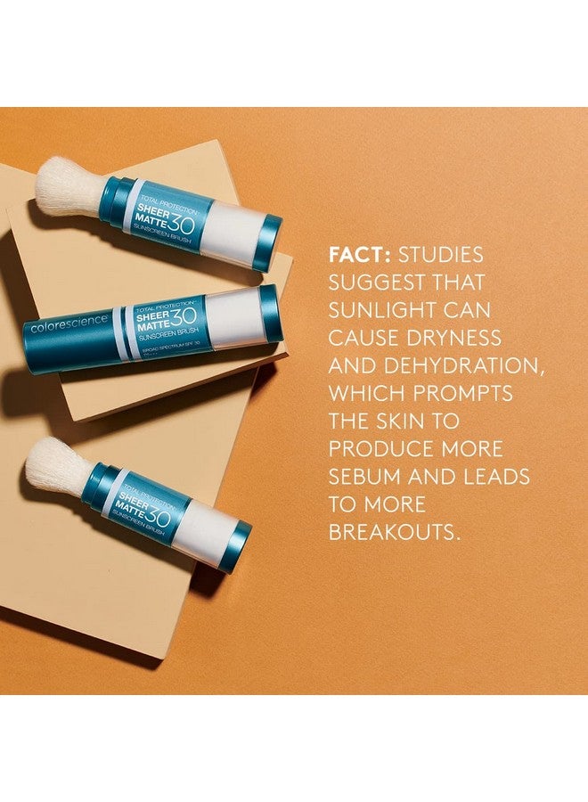 Colorescience Total Protection Sheer Matte SPF 30 Sunscreen Brush For Oily and Acne-Prone Skin, Unscented 0.15 Ounce, Powder - Image 4