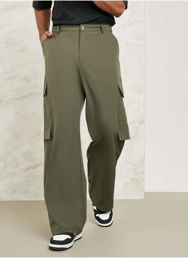 ستايلي Relaxed Fit Cargo Pocket Detail Pants