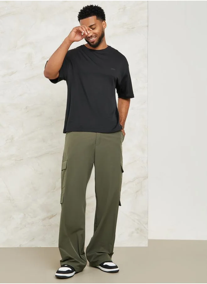 Styli Relaxed Fit Cargo Pocket Detail Pants