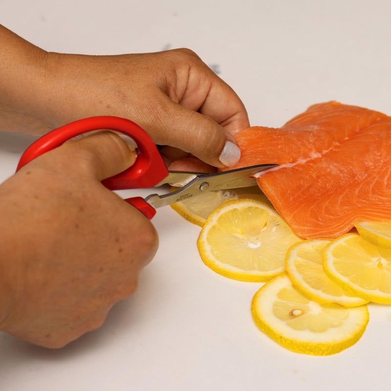 Joyce Chen Original Unlimited Kitchen Scissors All Purpose Kitchen Shears With Comfortable Handles, Red - Image 3