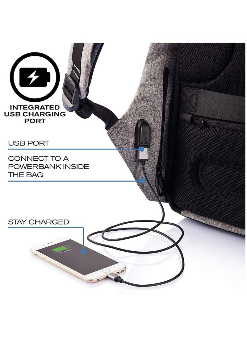 TIGER Anti-Theft Travel Backpack – Large Capacity Waterproof Nylon Laptop Backpack with USB Charging Port, Shockproof Padded Compartment, Hidden Zippers | College School Bag for Students, Work, Travel & Outdoor Use  - Image 4