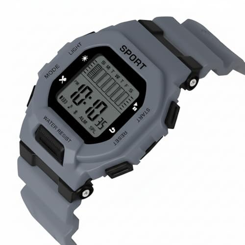 RACNOS Digital Silicone Strap Sports Watch for Boys | Sports Watch for Kids Boys | sportz Watch (Grey) - Image 2