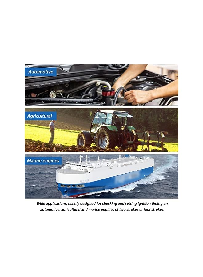 12 Professional Digital Display Inductie Timing Light Car Motorcycle Petrol Engine Ignition Timing Strobe Lamp Auto Motorcycle Detection Diagnosis Tool - Image 3