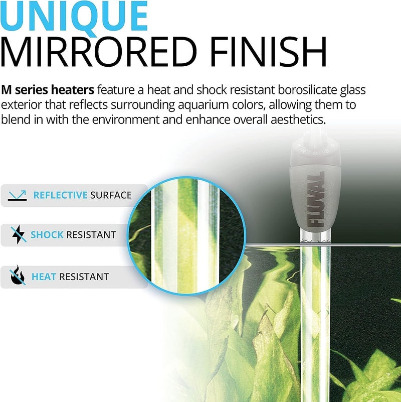 Fluval M200 200 Watt Submersible Aquarium Heater for Fresh and Saltwater Tanks - Image 3