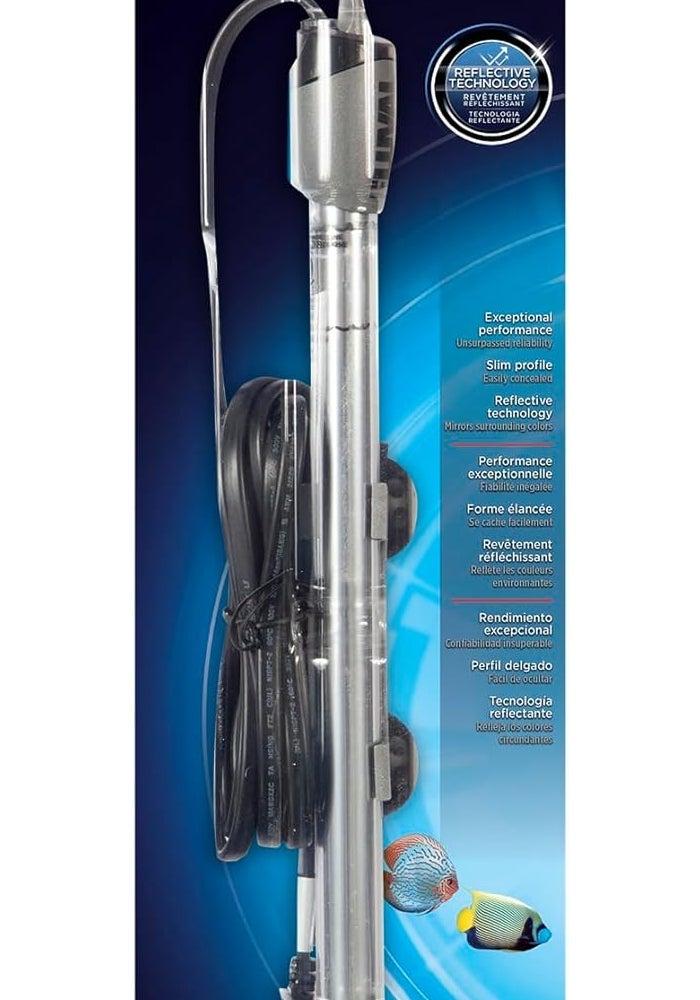 Fluval M200 200 Watt Submersible Aquarium Heater for Fresh and Saltwater Tanks - Image 1
