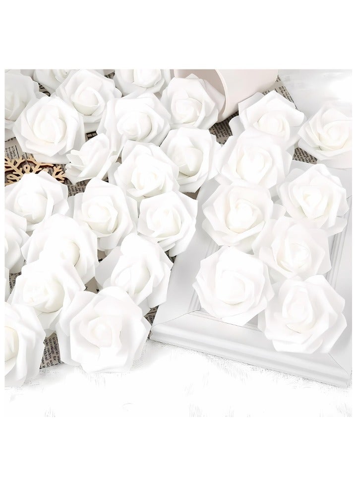High Quality Luxury Artificial Flowers for Decoration Romantic Decoration Events Decoration Birthday Wedding Party Home Table Decor (White, Large 30 Pieces) - Image 1