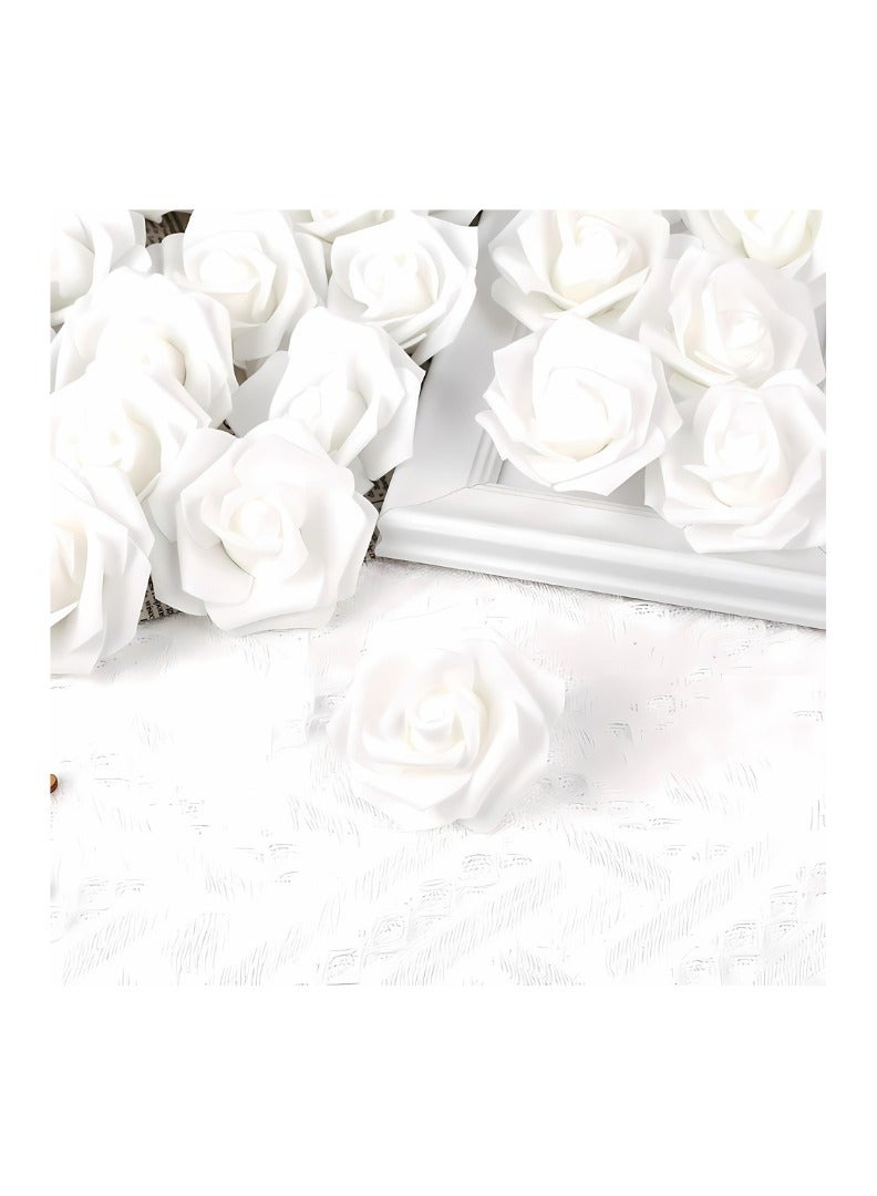 High Quality Luxury Artificial Flowers for Decoration Romantic Decoration Events Decoration Birthday Wedding Party Home Table Decor (White, Large 30 Pieces) - Image 2