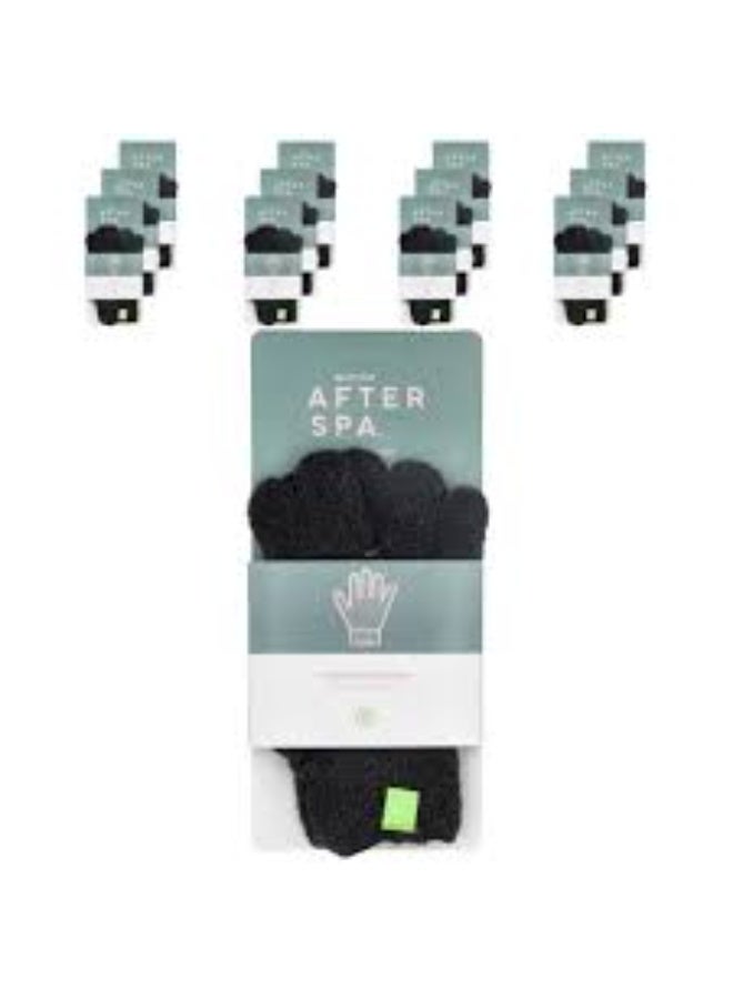 أفترسبا AfterSpa، قفازات تقشير، لون أسود، 12 زوجاً - Image 1