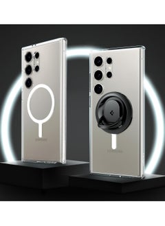 Spigen غطاء حماية فائق الهجين مزود بحلقة معدنية MagFit لهاتف Samsung Galaxy S24 متوافق مع Magsafe - أبيض  - Image 3