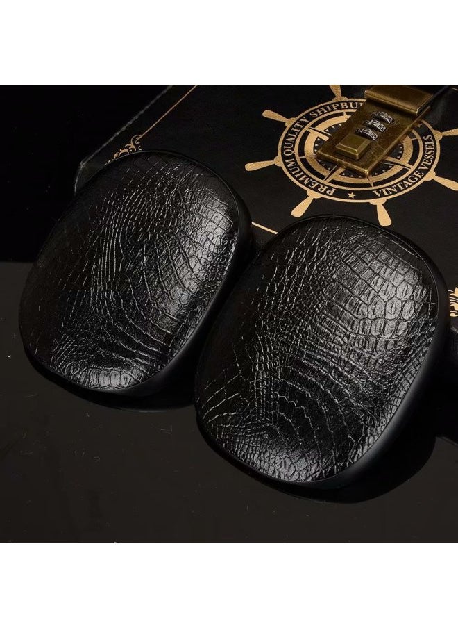 Generic - For Apple AirPods Max Bluetooth Headphone Case PU Skin Protective Case Crocodile Pattern Headphone Case-Color:Black-Applicable Model:For Apple AirPods Max Crocodile Pattern [OPP Bag]] - Image 1