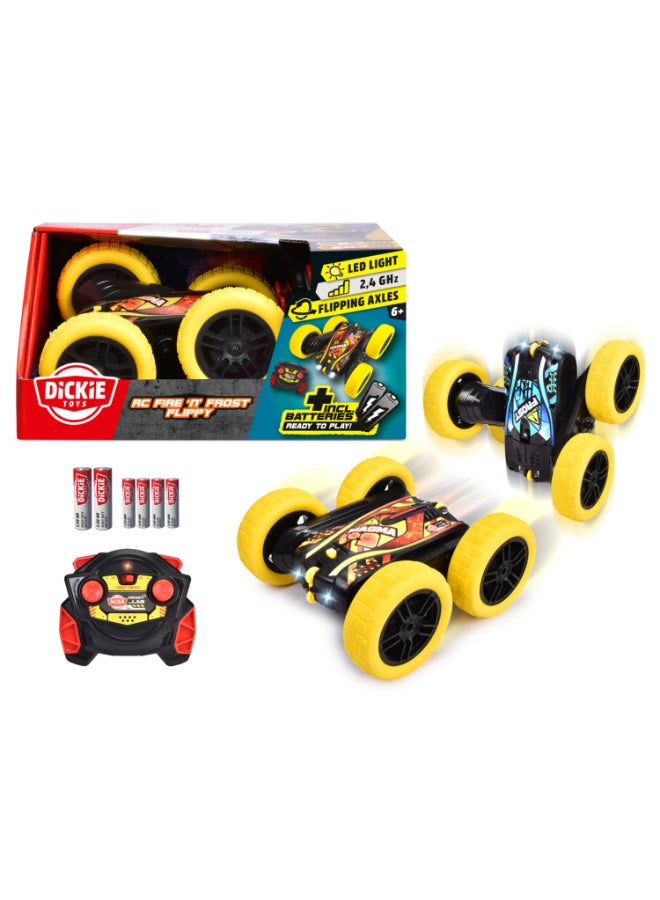 Dickie Item 201103007 Dickie Toys - RC Car Fire 'n' Frost Flippy (16 cm) - Remote Controlled Car from 6 Years with 360° Flips and Light, Remote Control Car for Children, 8 km/h, 2.4 GHz Remote Control, Batteries Included- 6 yerars + - Image 3