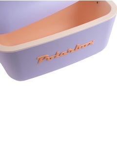 Polarbox Polarbox 12L Cooler Box – Lilac & Orange | Retro Insulated Ice Box with Leather Strap | Stylish Thermal Picnic & Beach Cooler  - Image 2