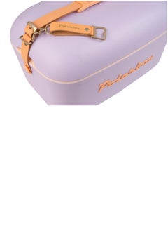 Polarbox Polarbox 12L Cooler Box – Lilac & Orange | Retro Insulated Ice Box with Leather Strap | Stylish Thermal Picnic & Beach Cooler  - Image 4