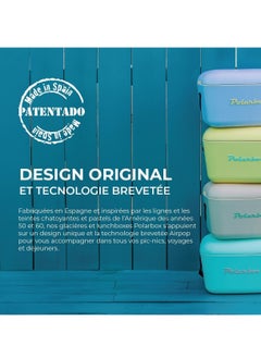 Polarbox Polarbox 12L Cooler Box – Lilac & Orange | Retro Insulated Ice Box with Leather Strap | Stylish Thermal Picnic & Beach Cooler  - Image 5