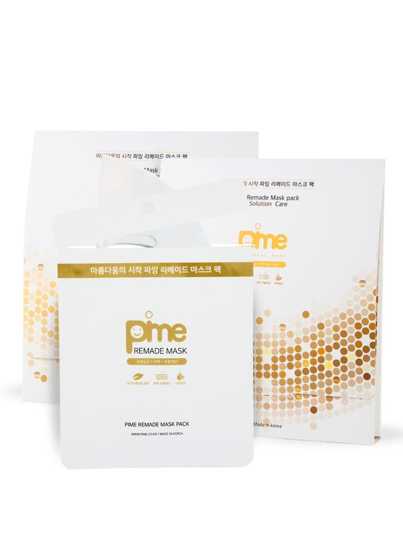 pime K-Beauty Bee Venom Sheet Mask 5-Pack x2 – Anti-Aging, Hydrating & Brightening Face Masks for Acne-Prone Skin, Firming & Collagen Boost - Image 1