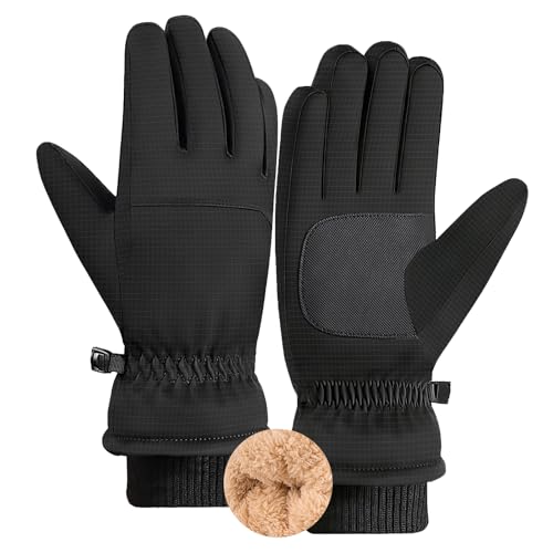Jeniulet Waterproof Winter Gloves for Men Warm Ant-slip Touchscreen Ski Snow Cycling Running Cold Weather Long Fleece Lining - Image 1