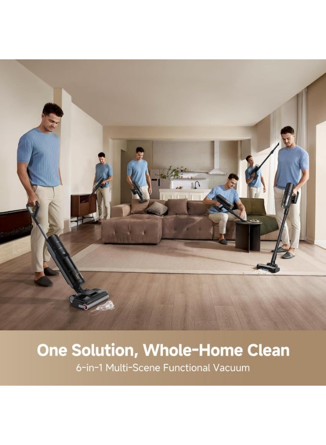 دريم Dreame H12 Dual FlexReach Wet Dry Cordless Vacuum & Mop, 23,000Pa Suction, 6-in-1 Stick Vacuum, 180° Lie-Flat Reach, TangleCut Anti-Tangle, Self-Cleaning with Hot Air Drying, Detachable Battery 5 L 120 W HHV31A-H12DFR Black - Image 5