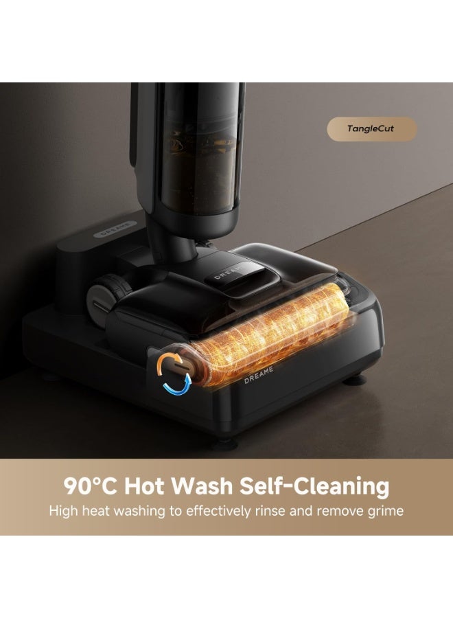 دريم Dreame H12 Dual FlexReach Wet Dry Cordless Vacuum & Mop, 23,000Pa Suction, 6-in-1 Stick Vacuum, 180° Lie-Flat Reach, TangleCut Anti-Tangle, Self-Cleaning with Hot Air Drying, Detachable Battery 5 L 120 W HHV31A-H12DFR Black - Image 4