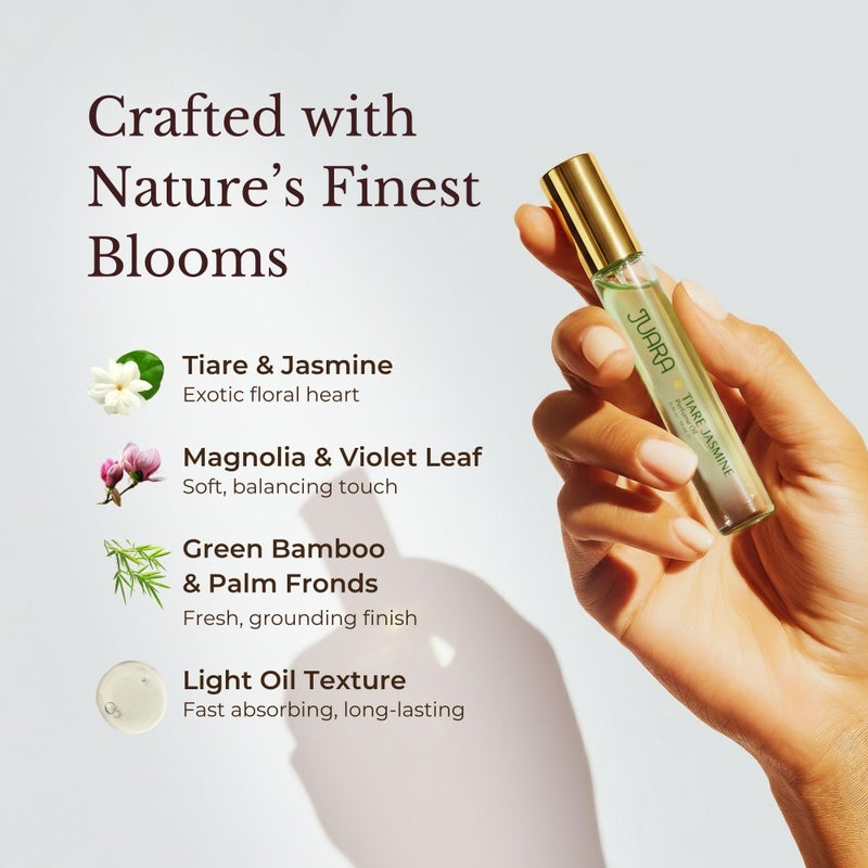 Juara - Tiare Jasmine Perfume Oil | Roll-on | Floral Fragrance for Women | Natural Ingredients | Long Lasting Luxury | Alcohol-Free | Paraben & Sulfate Free | 0.34 oz (10mL) - Image 4