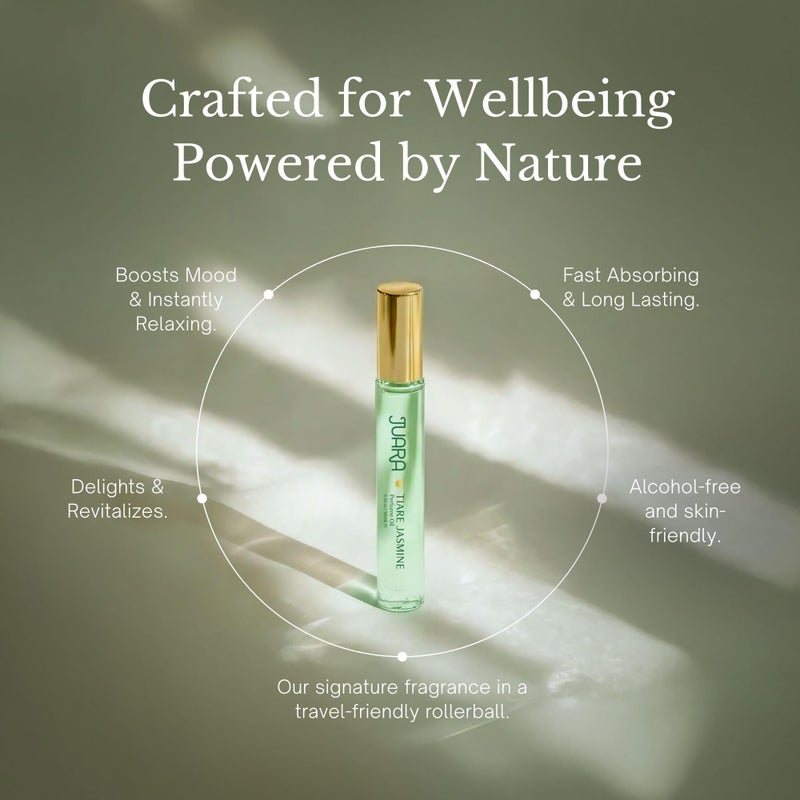 Juara - Tiare Jasmine Perfume Oil | Roll-on | Floral Fragrance for Women | Natural Ingredients | Long Lasting Luxury | Alcohol-Free | Paraben & Sulfate Free | 0.34 oz (10mL) - Image 3