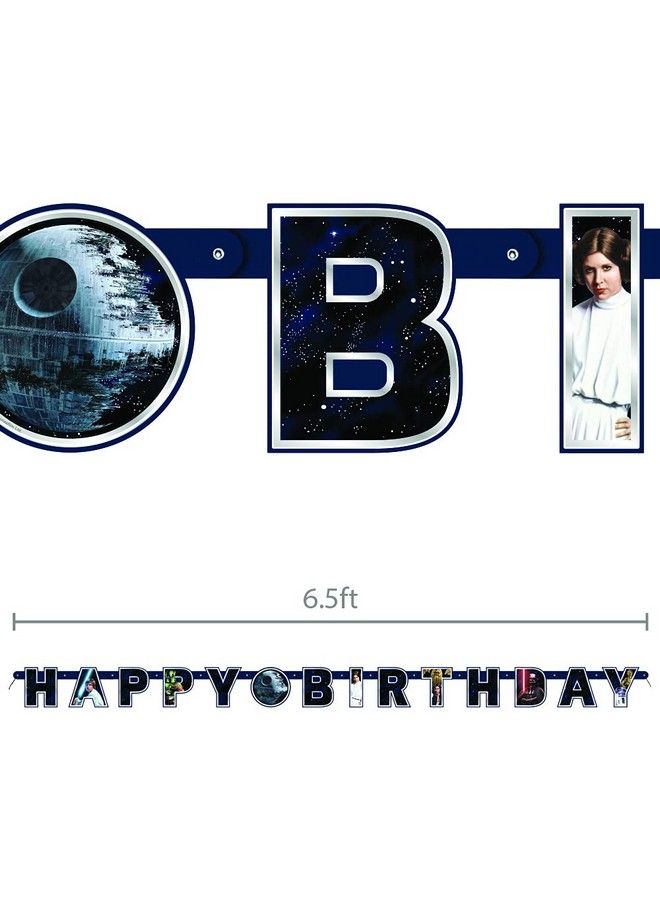 Unique Star Wars Classic Birthday Jointed Banner 6.5 Ft Multicolor - Image 3