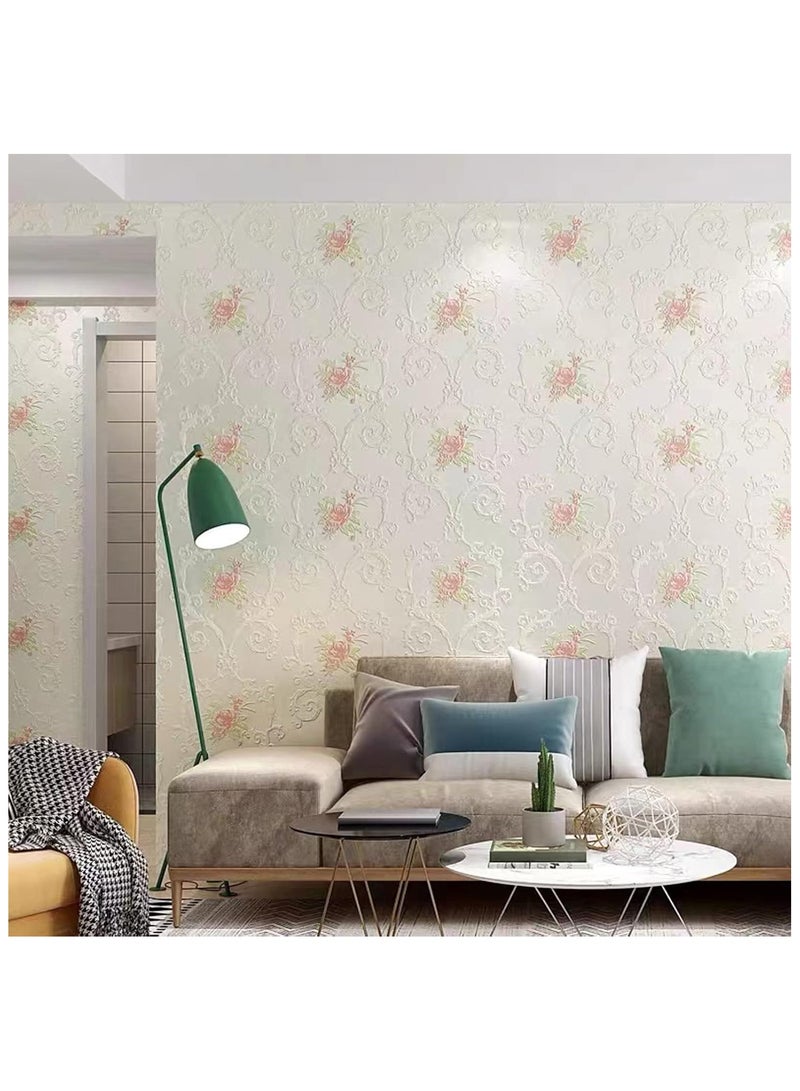 Anna 3D Anti-Dirty Bedroom Wall Mural Decor - 0.53*4m Room Background Wallpaper Stickers - Image 2