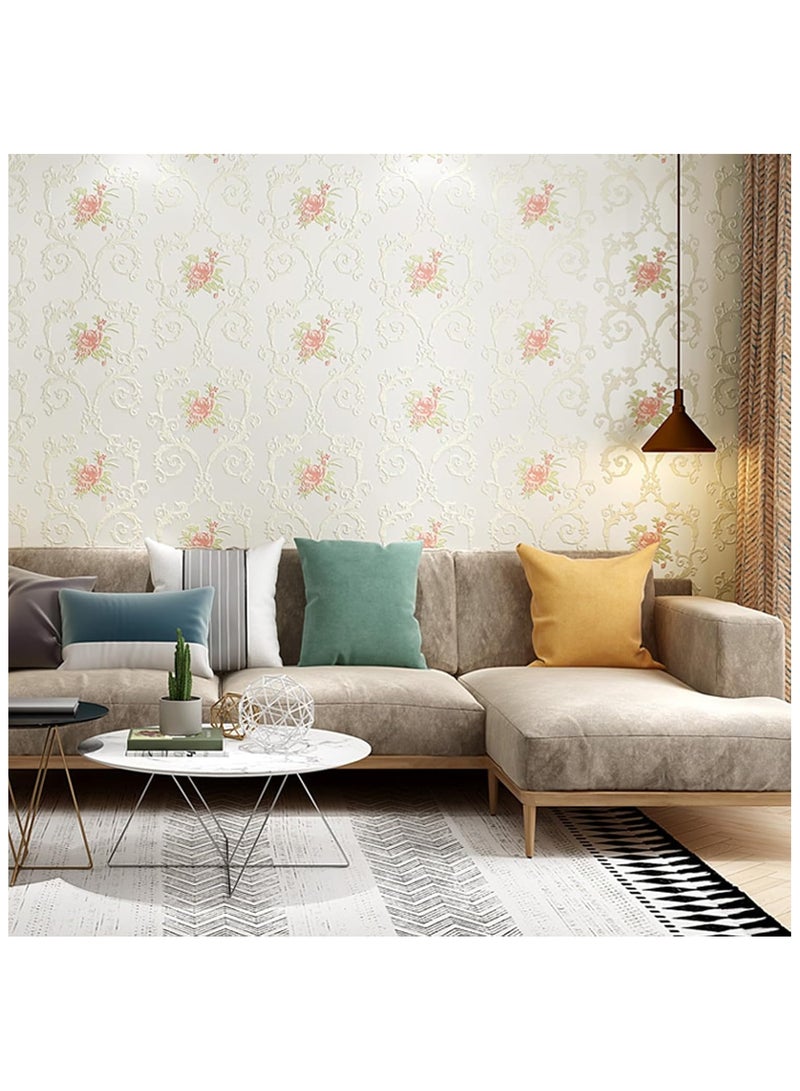 Anna 3D Anti-Dirty Bedroom Wall Mural Decor - 0.53*4m Room Background Wallpaper Stickers - Image 3