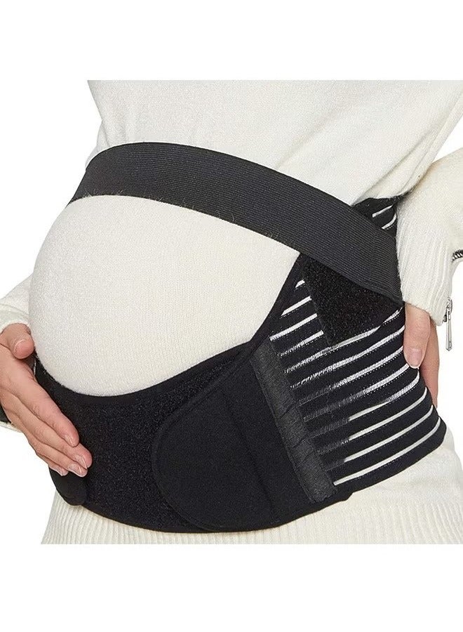 Care Belly Band Pregnancy Support Maternity Belt Adjustable Breathable Comfortable Belly Brace Band Pregnancy Must Haves for Pregnant Women Supporting Abdomen Waist Pelvis Back L size Black - Image 1
