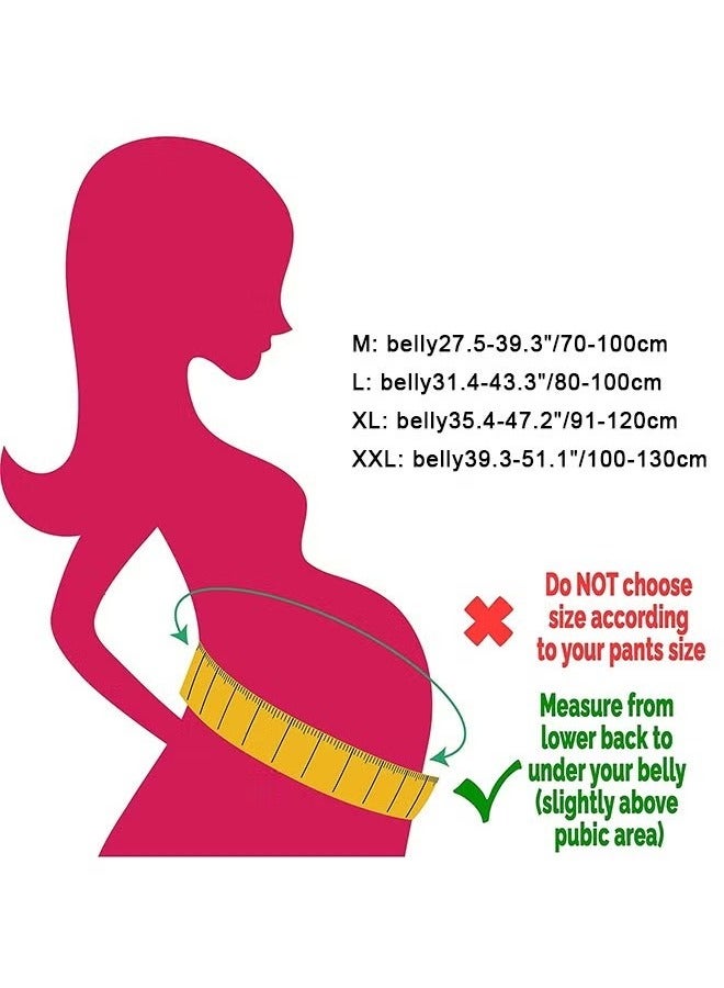 Care Belly Band Pregnancy Support Maternity Belt Adjustable Breathable Comfortable Belly Brace Band Pregnancy Must Haves for Pregnant Women Supporting Abdomen Waist Pelvis Back L size Black - Image 2