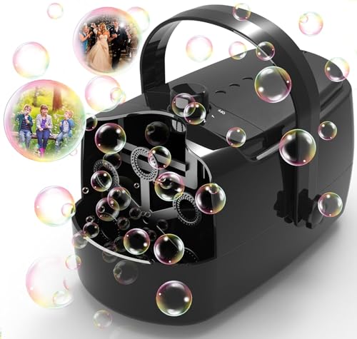 Zerhunt Bubble Machine Durable Automatic Bubble Blower, 18000+ Big Bubbles Per Minute Bubbles for Kids Toddlers Bubble Maker Operated by Plugin or Batteries Bubble Toys for Indoor Outdoor Birthday Party - Image 1