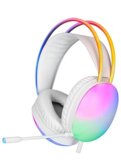 GH-511 Transparent RGB Gaming Headset Stereo Sound - Dynamic RGB lighting on headband - Omnidirectional Noise Reduction mic - 2*3.5 mm jack + USB - For Mobile / PC / PS4-5
