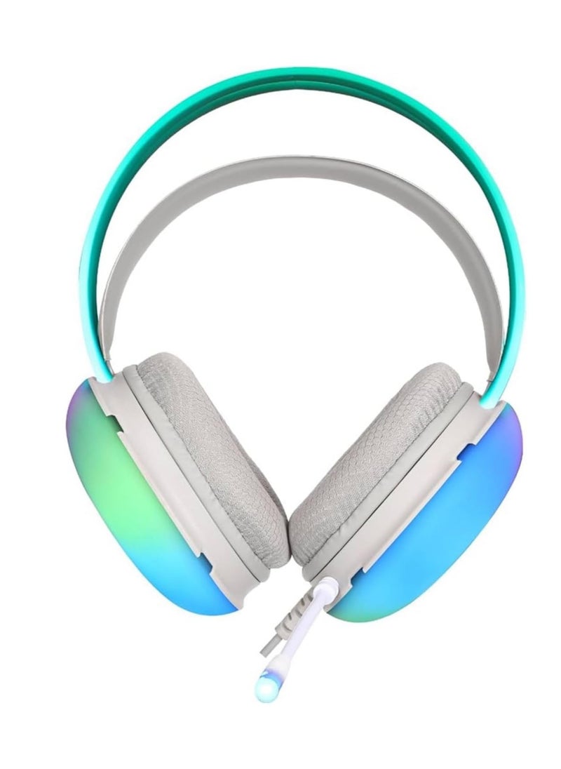 XTRIKE ME - GH-511 Transparent RGB Gaming Headset Stereo Sound - Dynamic RGB lighting on headband - Omnidirectional Noise Reduction mic - 2*3.5 mm jack + USB - For Mobile / PC / PS4-5 - Image 1