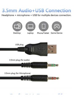 XTRIKE ME GH-511 Transparent RGB Gaming Headset Stereo Sound - Dynamic RGB lighting on headband - Omnidirectional Noise Reduction mic - 2*3.5 mm jack + USB - For Mobile / PC / PS4-5  - Image 5