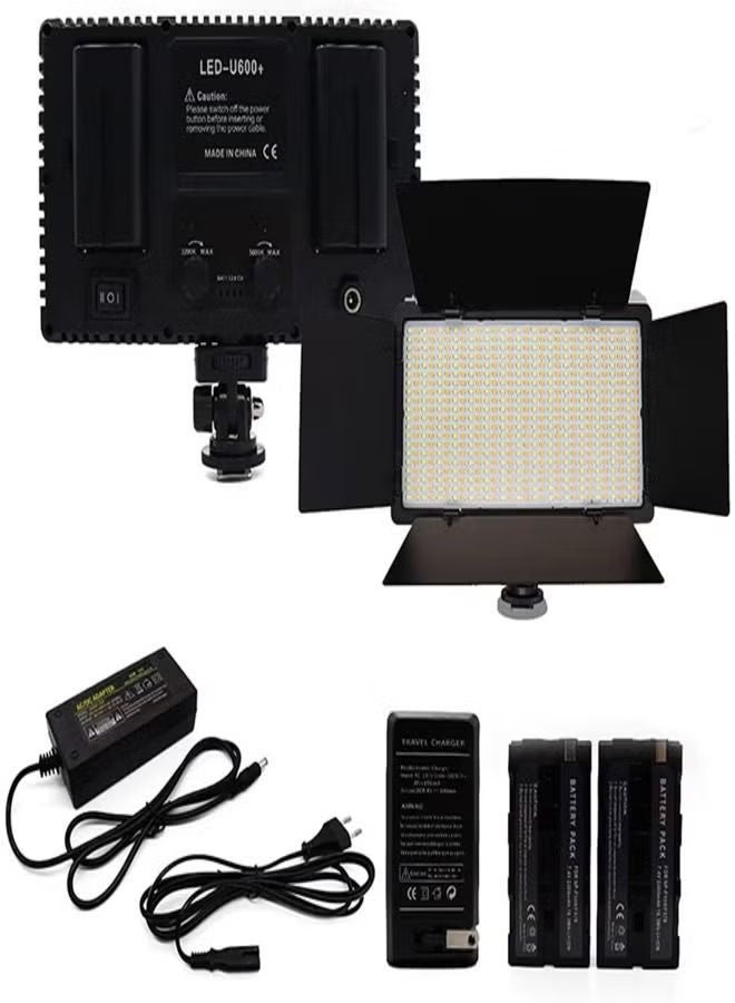 Rechargeable Pro LED 600 Photography Light | Photo Shoot | Video Making Light For YouTube Vlog | TikTok & Insta Reels | Wedding Photography LED Studio Light with Stand Camera Light - Image 1