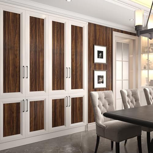 Stickyart 24"x160" Brown Wood Contact Paper Vintage Wood Grain Contact Paper Self Adhesive Kitchen Cabinet Contact Paper for Furniture Desk Removable Faux Wood Wallpaper Peel and Stick Farmhouse Style - Image 5
