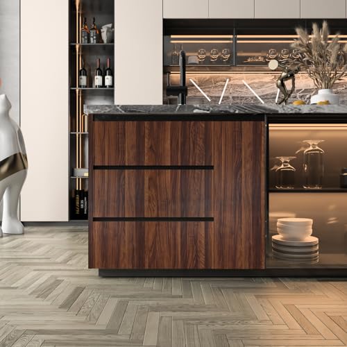 Stickyart 24"x160" Brown Wood Contact Paper Vintage Wood Grain Contact Paper Self Adhesive Kitchen Cabinet Contact Paper for Furniture Desk Removable Faux Wood Wallpaper Peel and Stick Farmhouse Style - Image 2