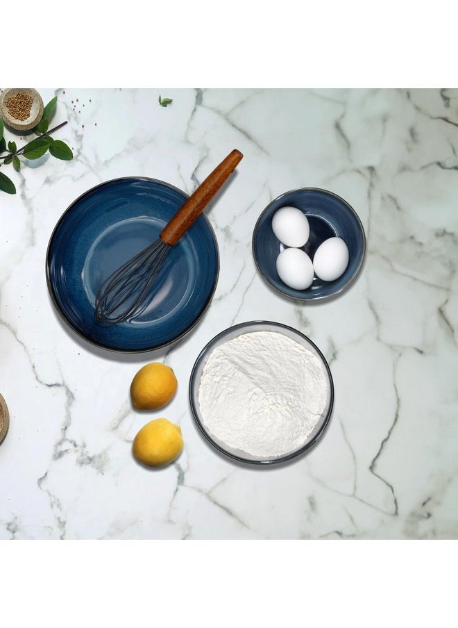 Emeril Lagasse - Emeril Lagasse 3-Piece Nesting Round Stoneware Mixing Bowl Set, Versatile 2/1/0.5 Qt, for Cooking, Baking, Prepping, Serving, Salad, Housewarming Gift, Microwave & Oven Safe up to 450 f - Image 1