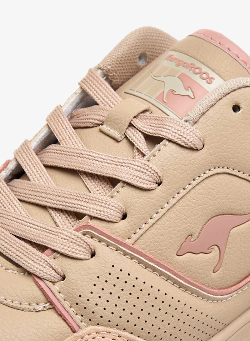 kangaROOS PINK Women's Panelled Lace-Up Sports Shoes for Women | Best Price UAE