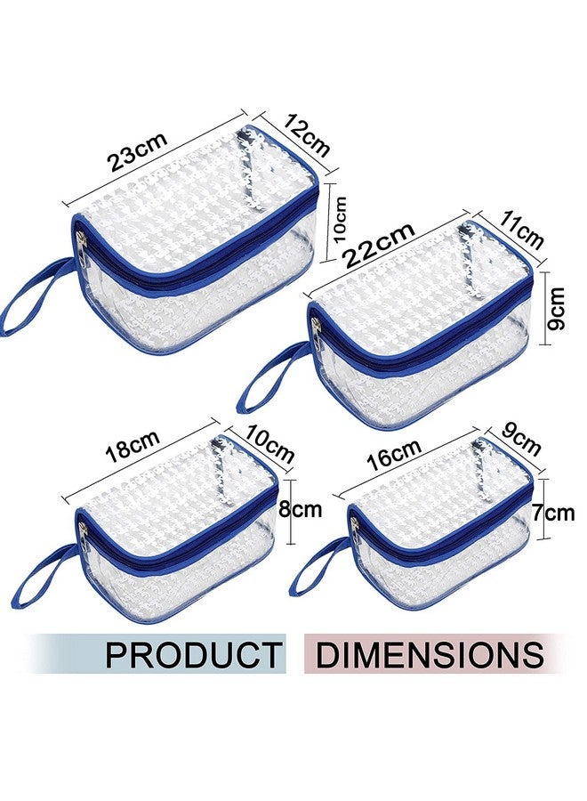 STACKRAID Multipurpose Cosmetic Pouch Makeup Organizer Pouch Jewellery Accessories Organizers Pouch Makeup Kits Pouch Zippered Toiletry Bag (Blue-Color) - Image 2
