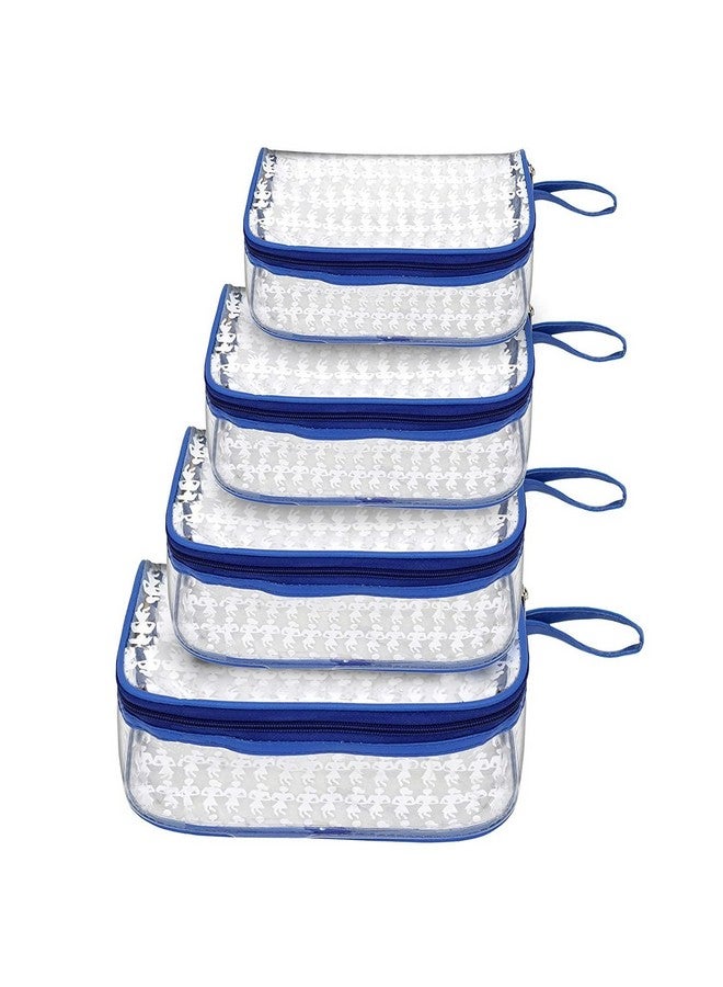 STACKRAID Multipurpose Cosmetic Pouch Makeup Organizer Pouch Jewellery Accessories Organizers Pouch Makeup Kits Pouch Zippered Toiletry Bag (Blue-Color) - Image 1