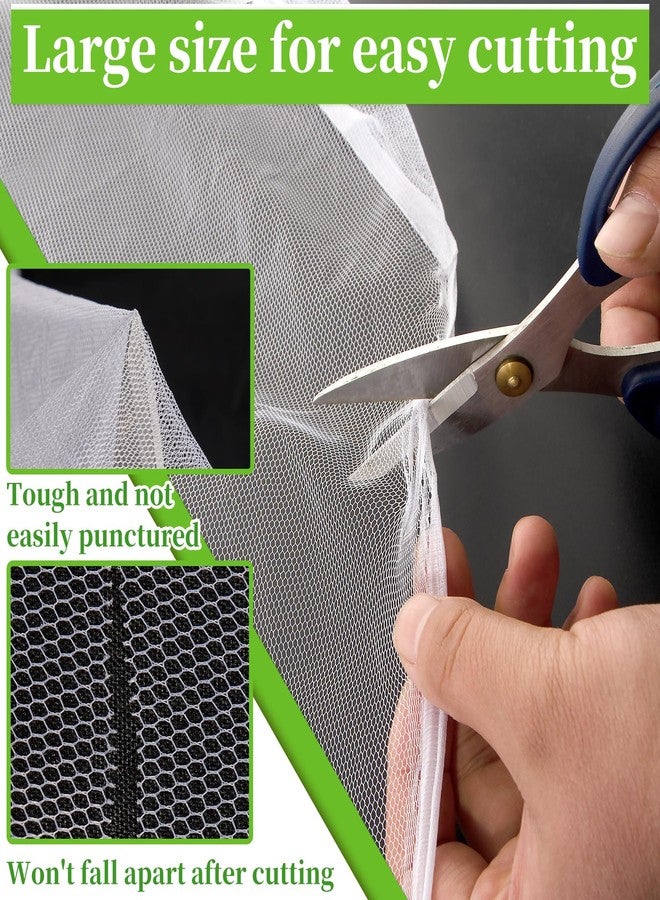 RGQSUN Mosquito Netting 39x10Ft Garden Mesh Netting, Bug Insect Mosquito Fly Bird Net, Animals Barrier Protection Net, White 3x12 m - Image 4