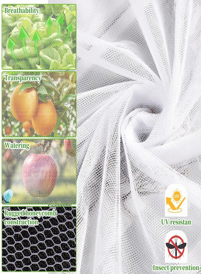 RGQSUN Mosquito Netting 39x10Ft Garden Mesh Netting, Bug Insect Mosquito Fly Bird Net, Animals Barrier Protection Net, White 3x12 m - Image 3