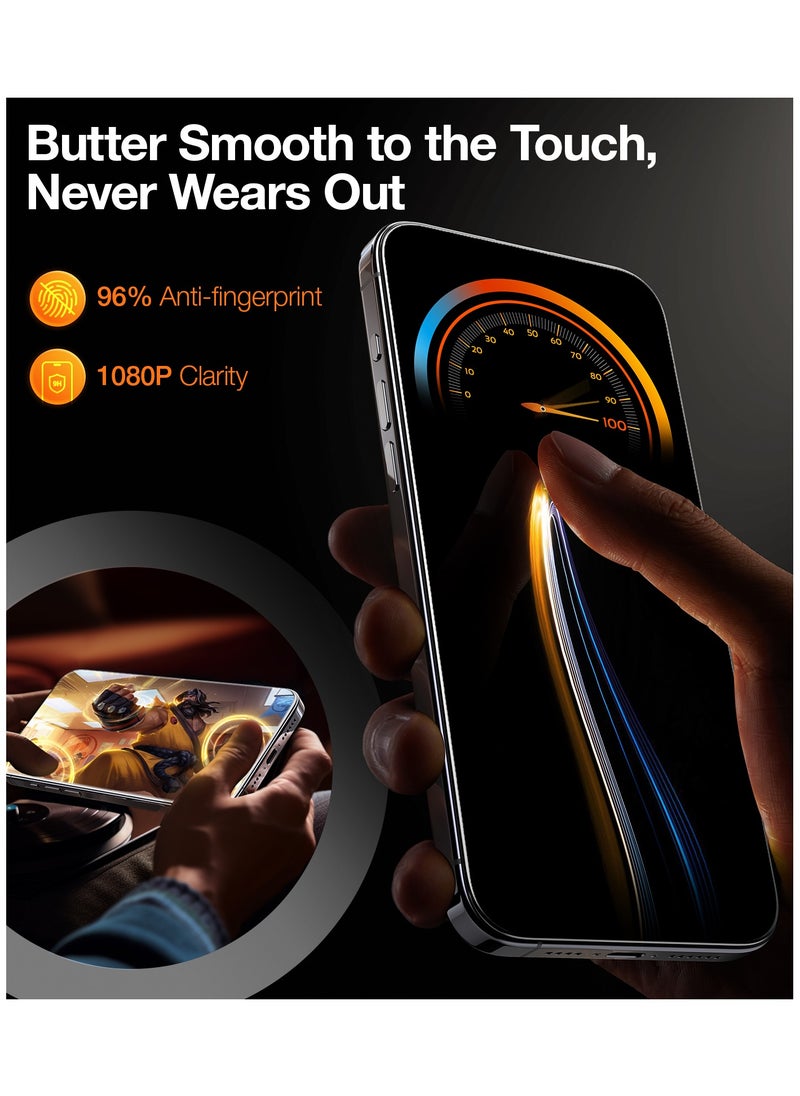 TORRAS - Top-Notch Diamond Shield for iPhone 15 Pro Max Screen Protector [ 9H+ Mil-Grade Protection] Unbreakable Shatterproof Tempered Glass for iPhone 15 Pro Max Full Coverage Screen Protector - Image 1