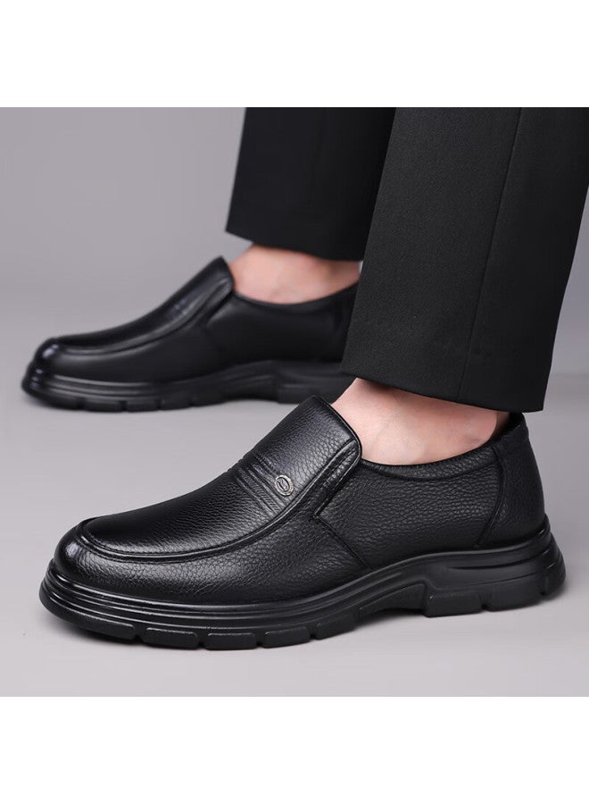 Poitulas Men's Slip-on Business Casual Shoes, Fashionable Lightweight Soft-soled Loafers, Style 8815, Black, Size 40 - Image 2