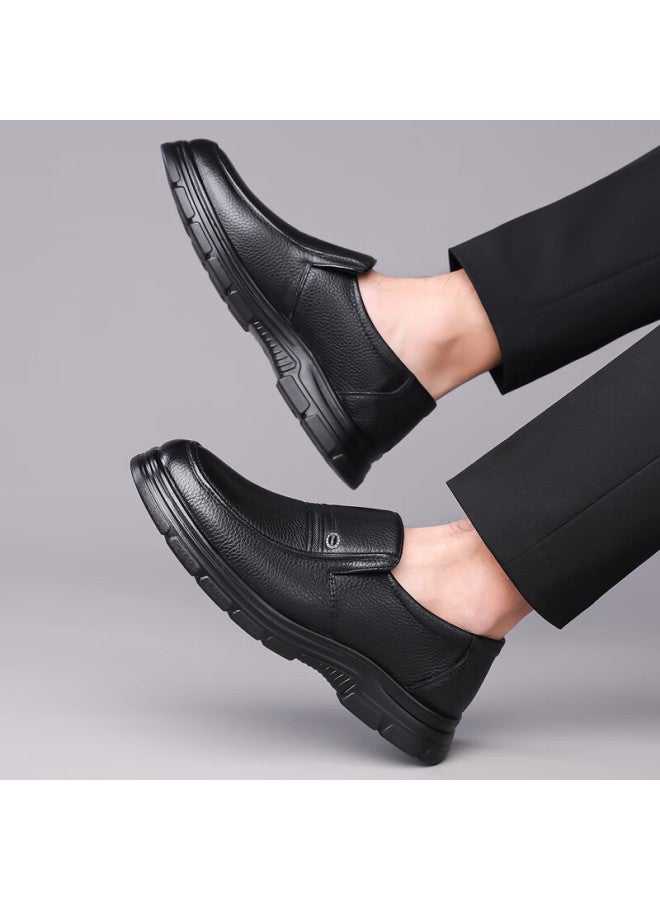 Poitulas Men's Slip-on Business Casual Shoes, Fashionable Lightweight Soft-soled Loafers, Style 8815, Black, Size 40 - Image 3