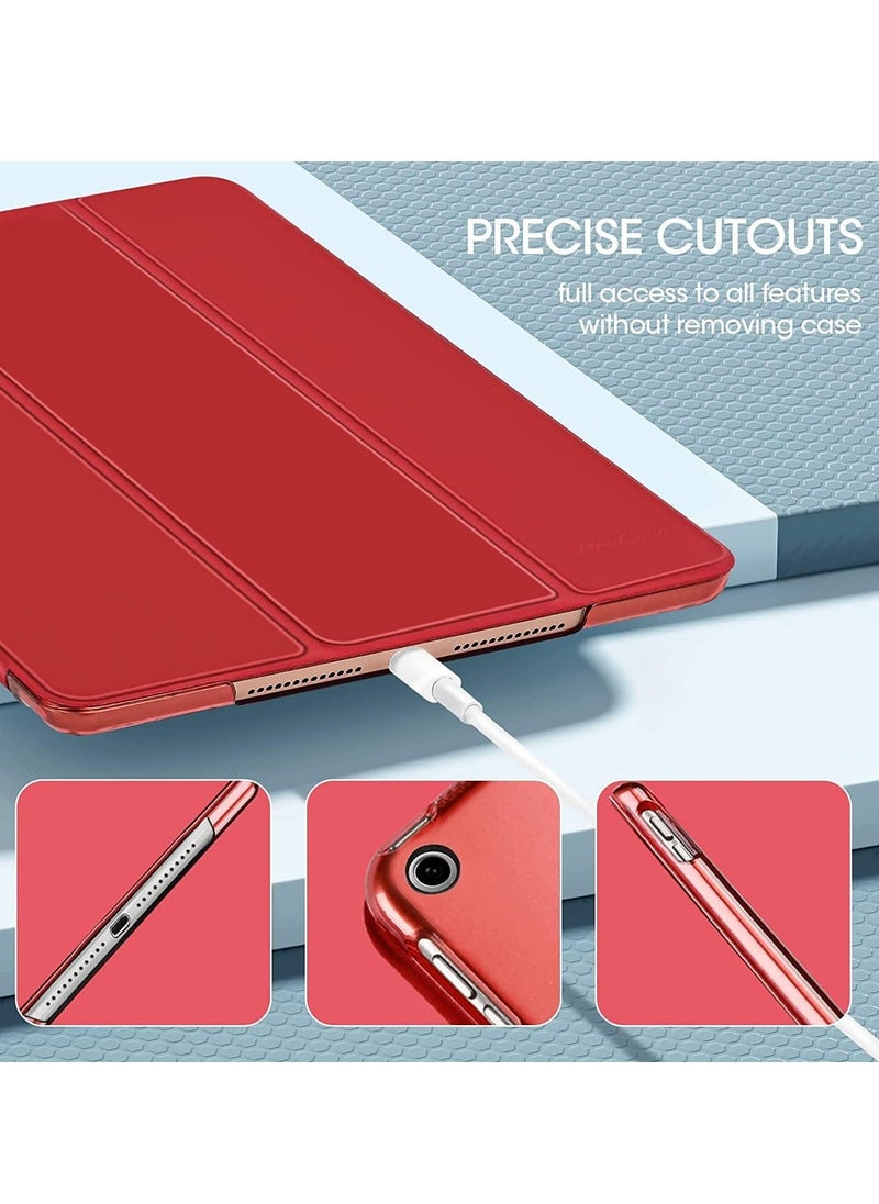 vesus iPad 10.2 Case - Slim Stand Hard Back Shell Protective Smart Cover for iPad 9th Generation (2021), 8th Generation (2020), and 7th Generation (2019) - Red - Image 5