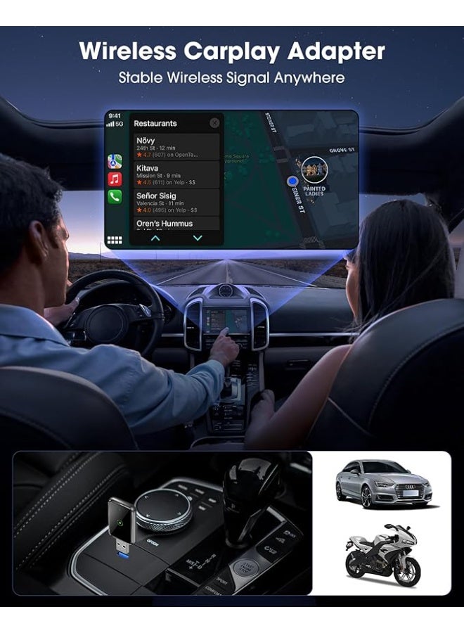 CarPlay Wireless Adapter for iPhone – Effortlessly Convert Wired to Wireless CarPlay, Plug-and-Play Setup, Broad Compatibility with iPhones Running iOS 10+ - Image 5