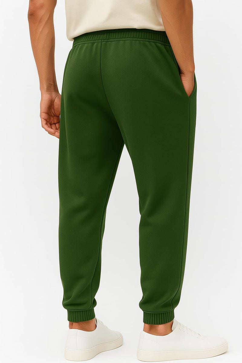 Veirdo® 100% Pure Cotton Regular Fit Olive Mid Rise 2 Pocket Trackpants with Pocket for Men & Boys (VD_TRK_OS_OLV_S) - Image 2